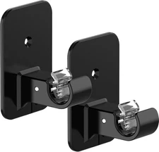 No Drill Curtain Rod Brackets 2 Pieces Self Adhesive Hooks for 5/8 Inch Poles