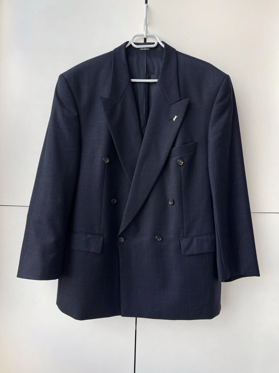 Saint Laurent Blue Double-Breasted Suits & Blazers for Men for