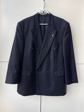 Vintage Yves Saint Laurent Double Breasted Blazer Wool Mens Size 27