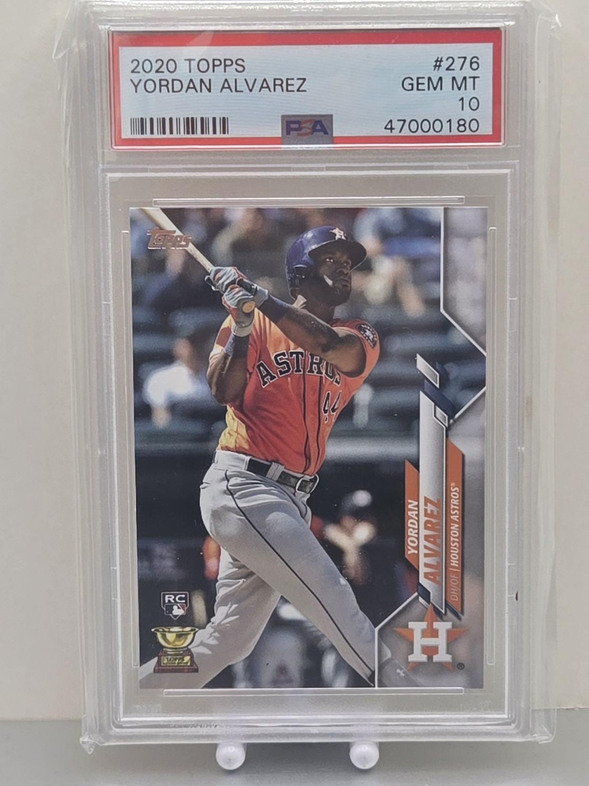 2020 Topps - Yordan Alvarez #276 Orange Jersey (RC) PSA 10