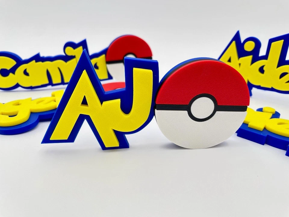 Pokemon Anime Nameplate | Personalized Desk & Wall Sign | Anime Pikachu - Image 3 of 4