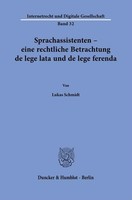 Sprachassistenten - Eine Rechtliche Betrachtung De Lege Lata Und De Lege Fe