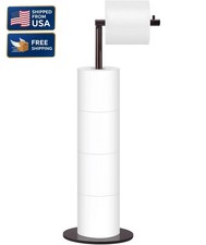 Toilet Paper Holder Stand, Free Standing Toilet Paper Roll Holder for 4 Spare Ro
