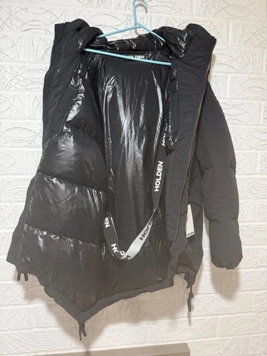 Holden Mens Long Down Parka Black Jacket Size XL image 6
