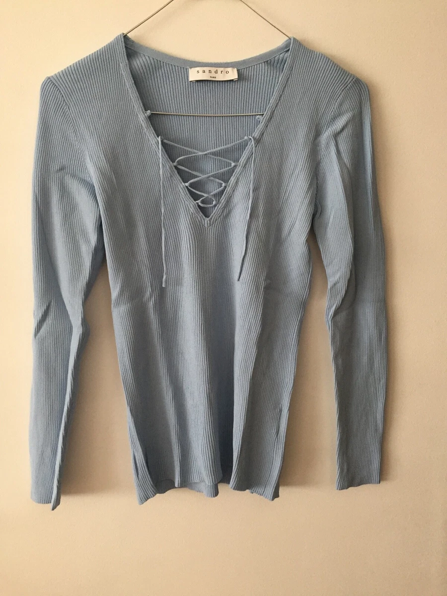 Pull sandro bleu ciel sales