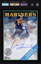 Topps MLB Bunt DIGITAL 23 1988 Baseball Black Signature Luis Castillo