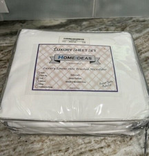 Home Ideas Luxury Sheet Set 1800 Brushed Microfiber Size Full White