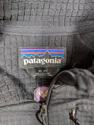 Chaqueta Patagonia De Colección Para Hombre XLarge Negra R1 Vellón Media Cremallera Polartec XL - Imagen 5 de 9