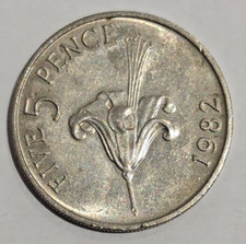 1968 - 1988 Guernsey 5 New Pence (Large Style) Pick the Year