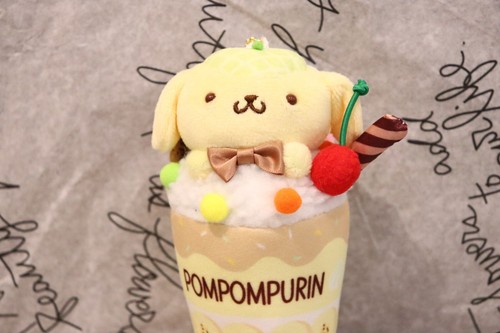 SANRIO-Bubble Tea portachiave-peluche POMPOMPURIN - Picture 2 of 9