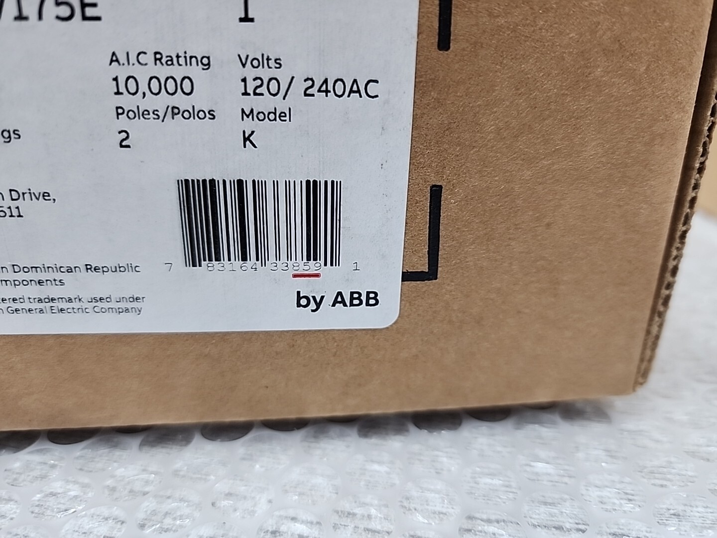 GE, THQMV175E, Circuit Breaker, 175 Amps 120/240V  (  NEW  )