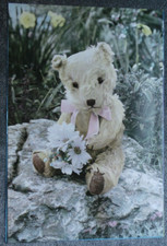 Athena Poster Print Teddy Bear with Flowers Approx. 89x59.5cm (35x23")