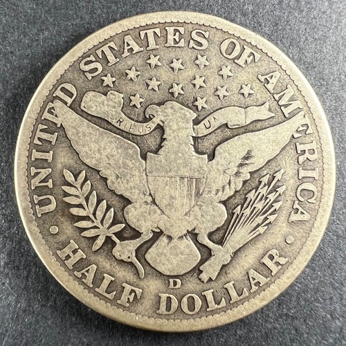 1915 D Barber Half Dollar VG 90% Silver Old United States Very Good 50C - Picture 6 of 6