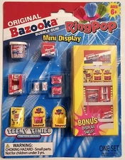TEENY TINIES MINI DISPLAY BAZOOKA BUBBLE GUM & RING POP CANDY 14 PIECE SET NEW