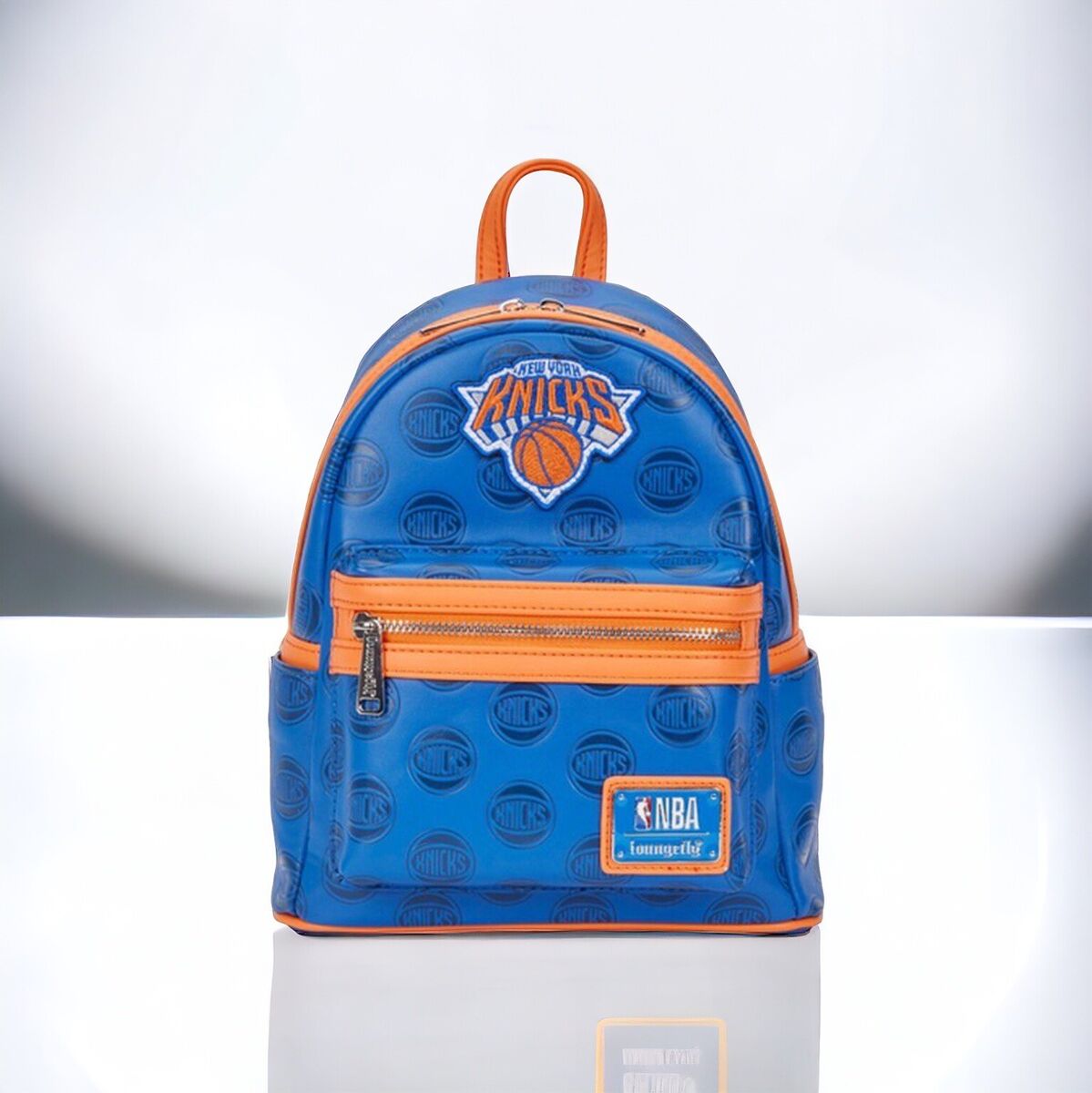 【Lounge Fly】NBA New York Knicks Logo Mini Backpack NBA New York Knicks Logo Blue Loungefly Mini Backpack Purse