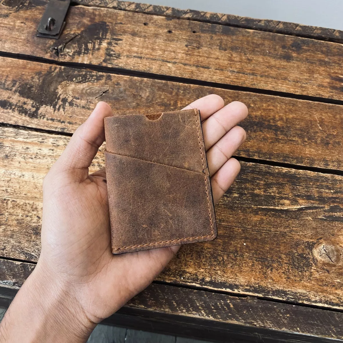 Men Leather Front Pocket Wallet