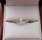 14K White Gold 1/4 Carat Diamond Solitaire Engagement Ring Size 6.5 [R246] — photo 2
