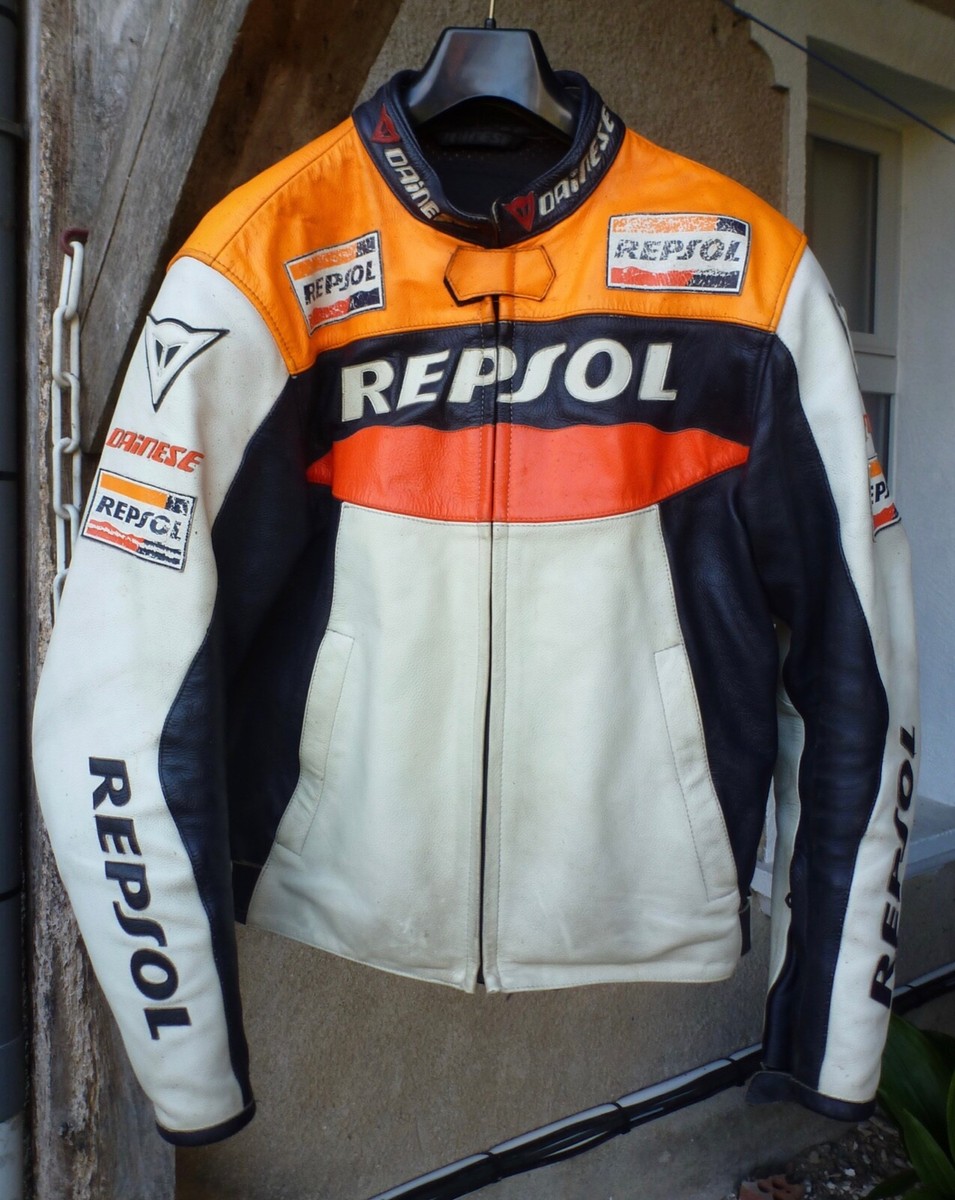 Dainese Honda Repsol leather jacket 1533558 (Size 50 Italian) | eBay