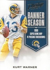 Kurt Warner 2016 Prestige Football - Banner Season #40 - St. Louis Rams