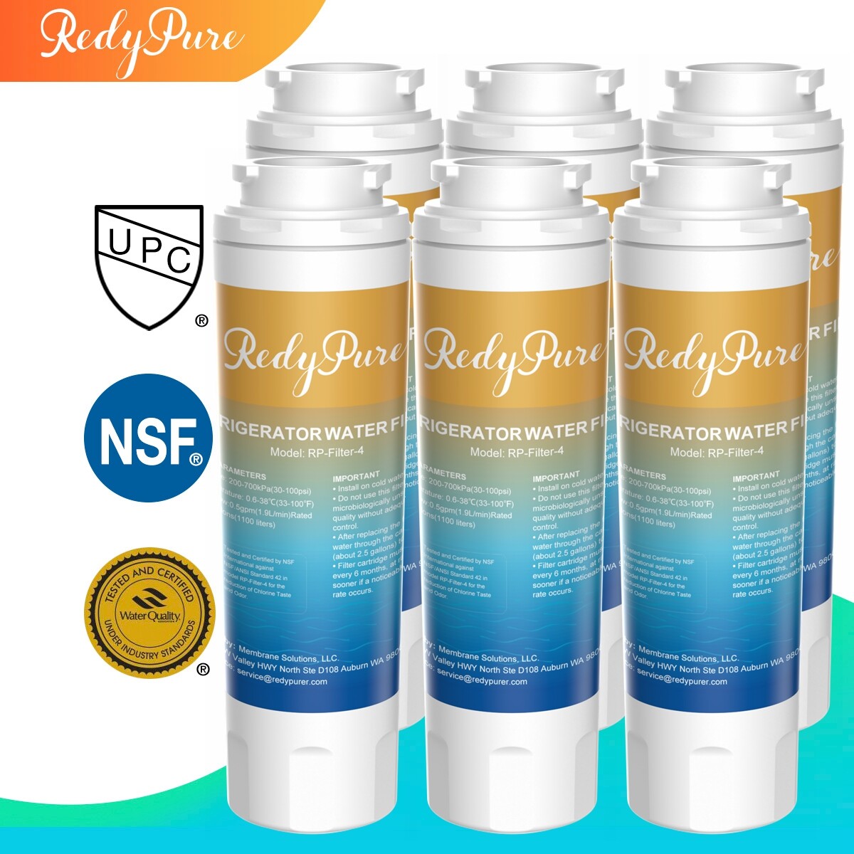 6 Pack Fit for Maytag UKF8001 UKF8001A PG8001 PH21500 Refrigerator