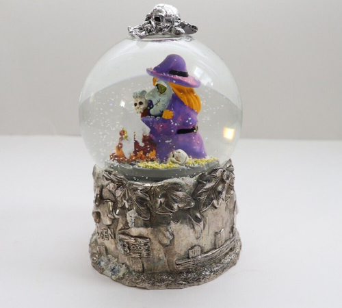 Vintage Snow Globe Wallace Silversmiths Witch Halloween Horror - Picture 2 of 5