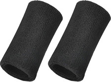 6 Inch Wrist Sweatband Sport Wristbands Elastic Athletic Wrist Bands, 2 Pcs