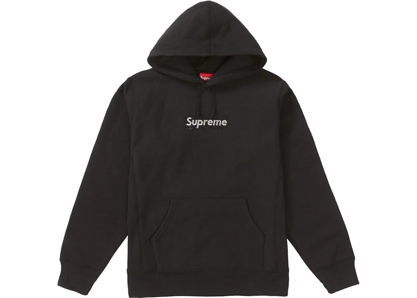 Sweat à capuche cristal logo SS19 Supreme x Swarovski Box 25e anniversaire   Noir moyen