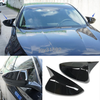 2PC ABS Glossy black Side Door Wing Mirror Cover Trim For Honda Accord 2018-2020