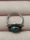 Artist Stamped Natural Turquoise Silver Ring bought from Bisbee AZ Sz 6  — photo 2