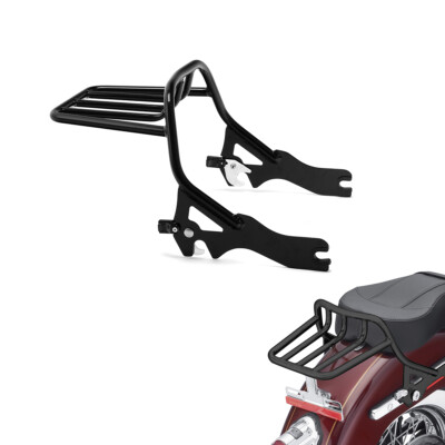 Black Two-Up Luggage Rack Fit For Harley Softail Fat Bob 114 FXFBS 2018-2025 19