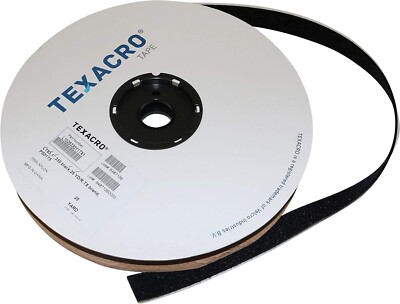 Velcro USA TEXACRO Adhesive-Backed Hook-Side Only: 1'' x75 ft. Black
