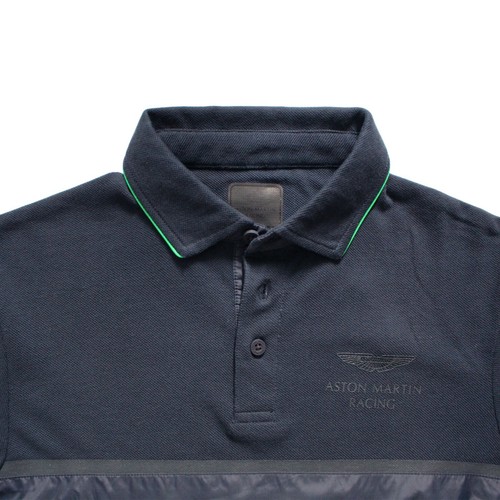 "CAMISA POLO HACKETT HOMBRE ASTON MARTIN WINGS LOGOTIPO ""PANEL TONAL"" S-XXL Fue £105.00 - Imagen 10 de 13