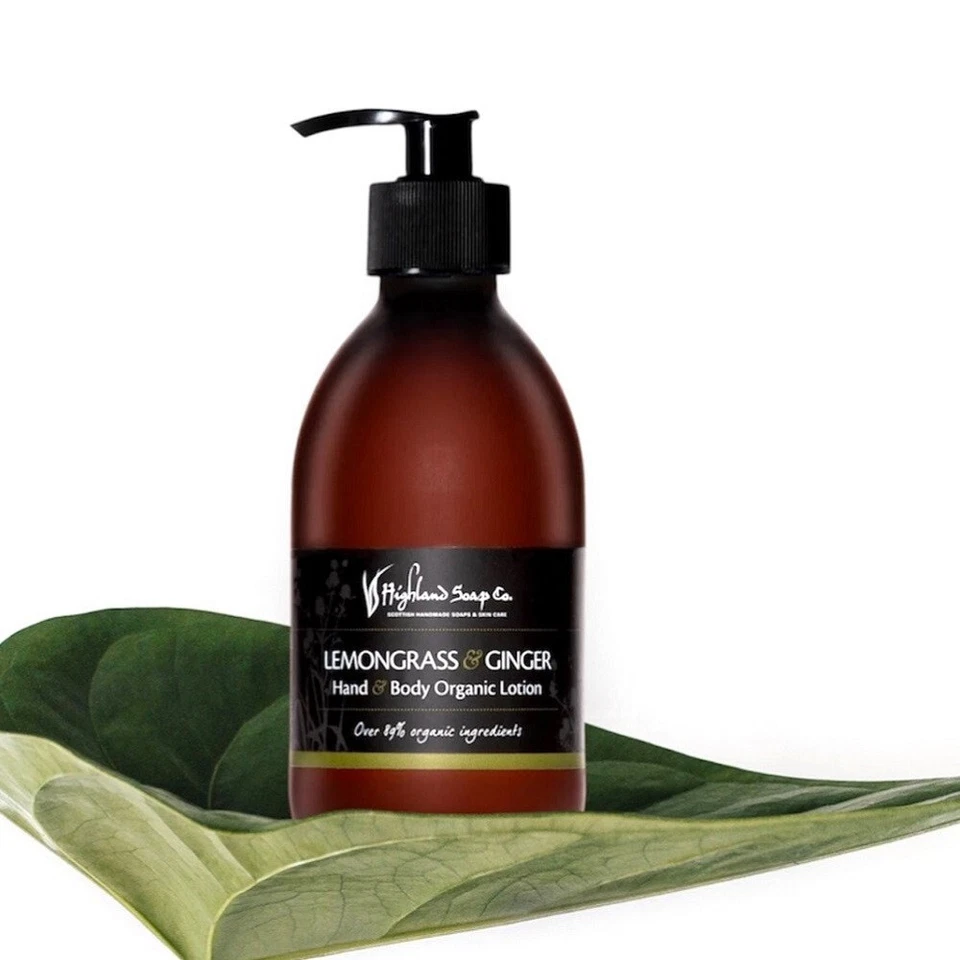 HIGHLAND SOAP CO. Highland Soap Company,Scotland made,Lemongrass & Ginger, Hand-Body-Lotion,300ml
