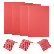Miniature Roof Tiles PVC for Model Building Red Pack of 4