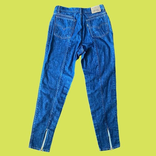Vintage 90er Jahre Levis 900 Serie Knöchelreißverschluss hochtailliert Skinny Jeans 29x30 - Bild 3 von 4