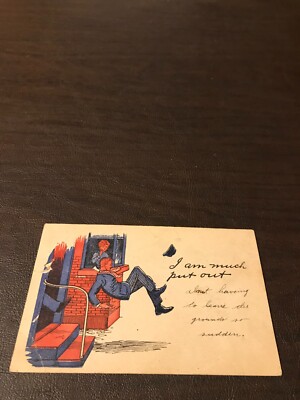 HUMOR - POSTED POSTCARD - I AM MUCH PUT OUT............SLOT 166
