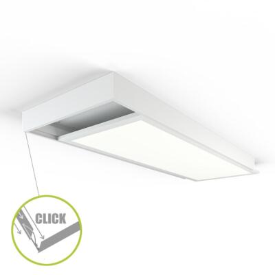 Aufputzrahmen Click für LED-Panel 30x80 cm weiß Aufbaurahmen Montagerahmen