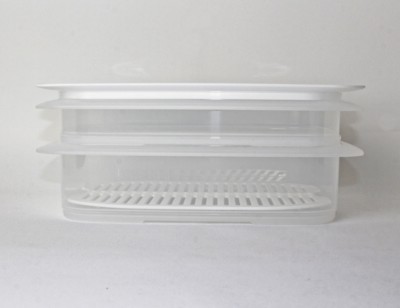 TUPPERWARE Cool`N Fresh 1x700ml+ 1x1,5L Behälter +1x Gitter+ 1xKlimadeckel weiß