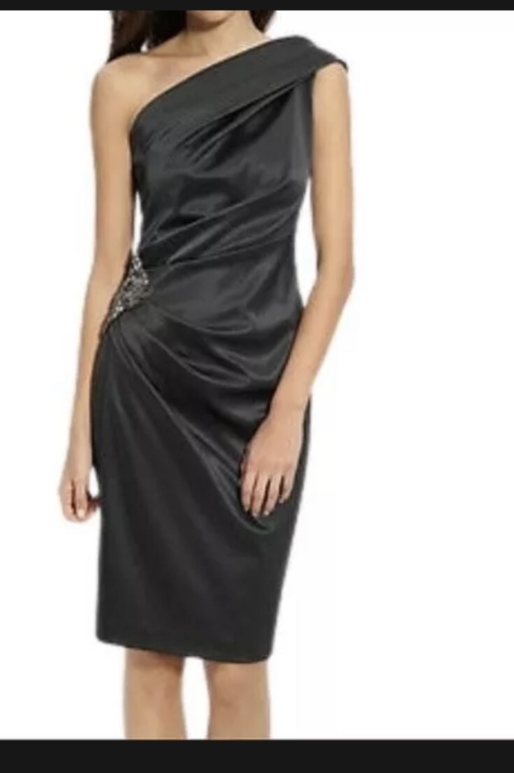 eliza j ruched one shoulder dress Eliza J Women's Asymmetric One Shoulder Ball Gown - Red - Size 8