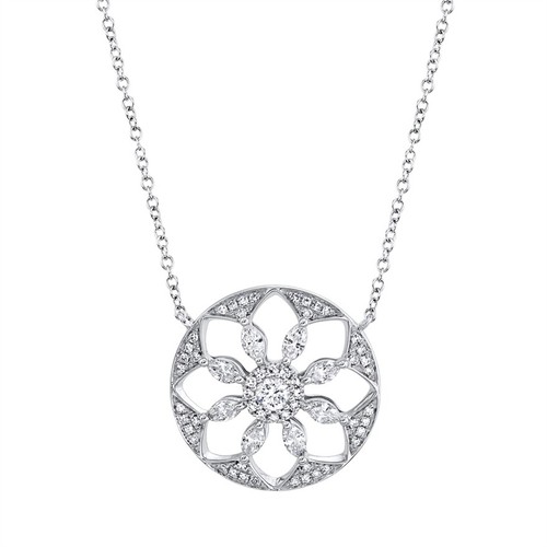 Pendentif Papillon En Or Rose 14K – Diamants 1,12 Cts – Formes Ronde, Marquise Et Poire – Neuf Avec étiquettes Jisha