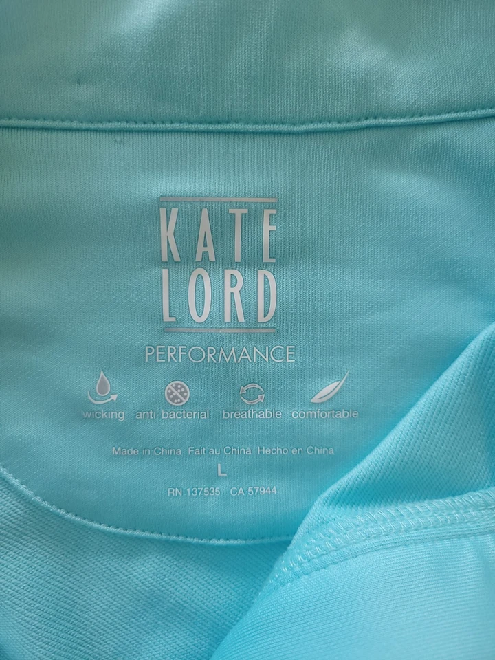 Top Kate Lord Performance Golf Cuarto Cremallera Mujer Talla Grande Pullover Turquesa Foto 4 de 4