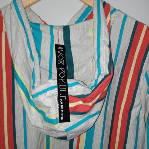Vox Populi Hoodie Medium For The People Striped Verified Long Sleeve NEW - Picture 5 of 9