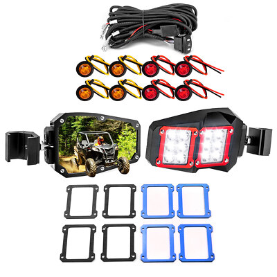 Racing LED Side Mirrors & Key On Turn Signal Wire For CF-Moto Zforce 950 (G2)