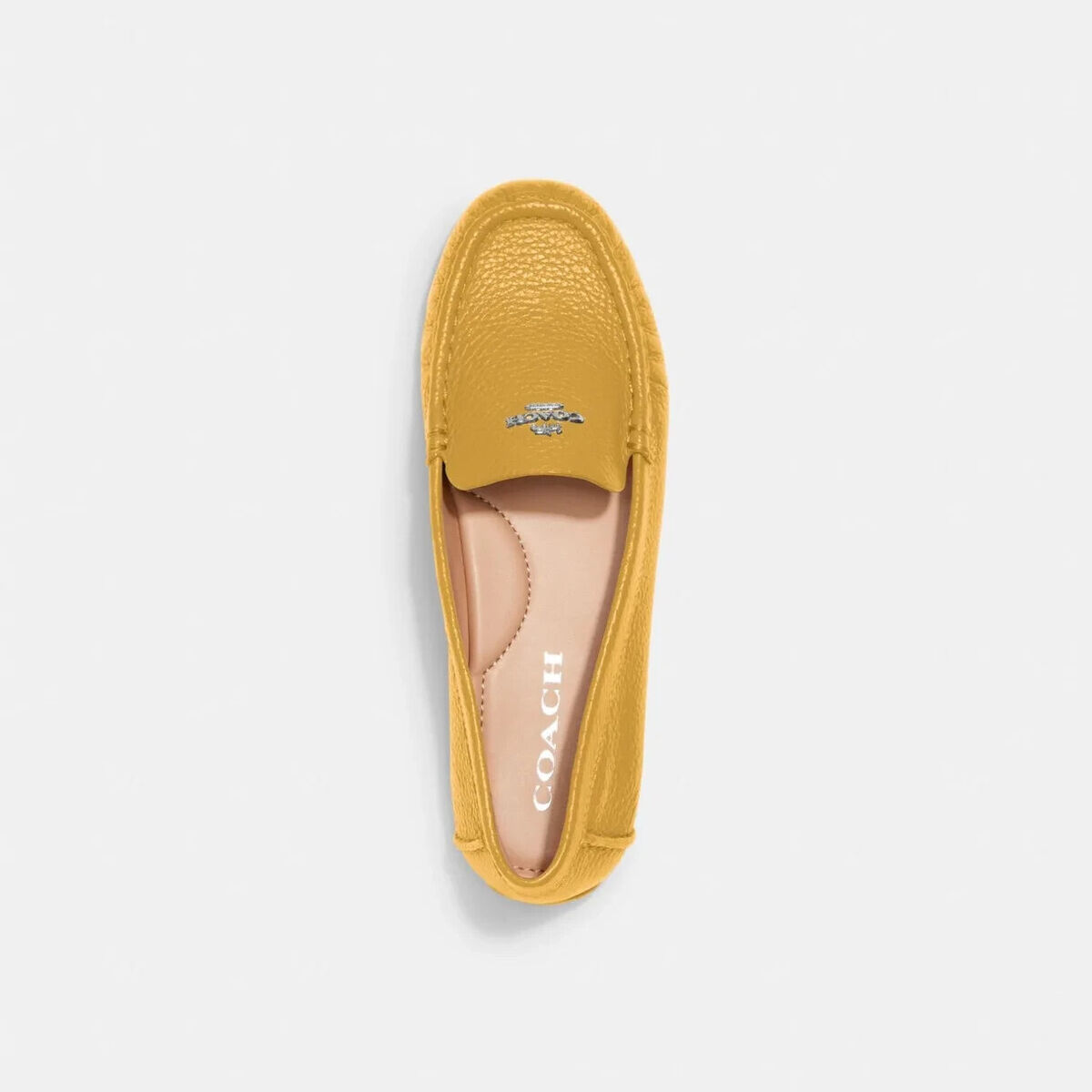 Coach Z7869* Womens Yellow Gold Leather Marley Driver Slip Coach Z7869* Womens Yellow Gold Leather Marley Driver Slip