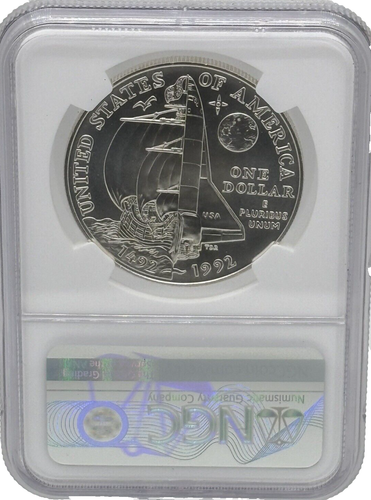 1992-D Columbus Quincentenary Silver Dollar Commemorative $1 NGC MS-70 #607 - Picture 6 of 8