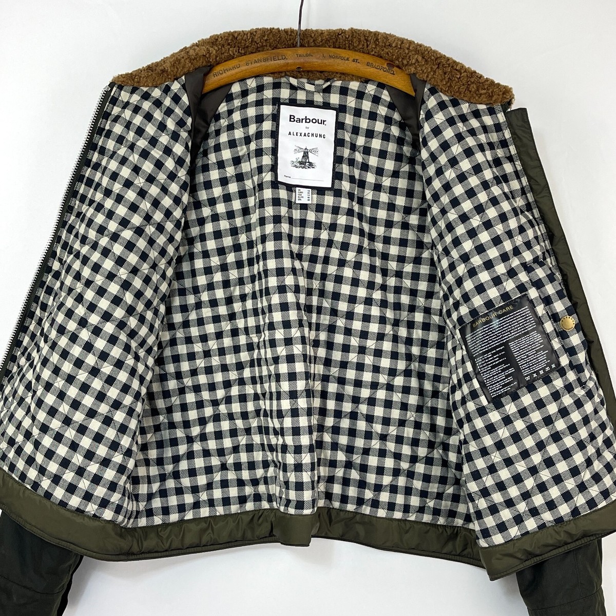 Barbour Alexa Chung Floyd Wax Jacket Womens 18 Green Short 