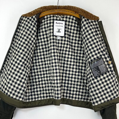 Barbour Alexa Chung Floyd Wax Jacket Womens 18 Green Short