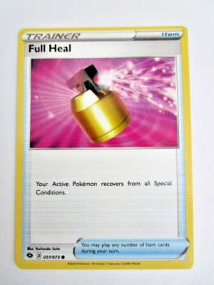 Pokémon Full Heal 051/073 Uncommon Champions Path Near Mint!!