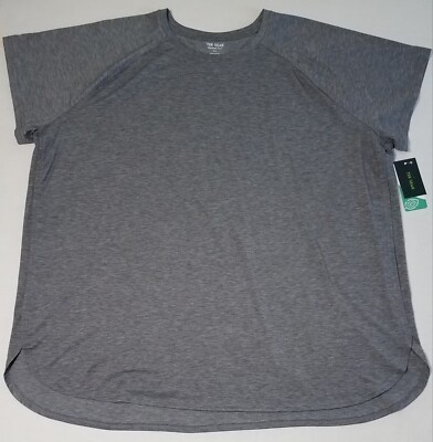Tek Gear Workout Tencel Shirt Women Plus 3X Gray Top Short Sleeve Tee Shirt NEW