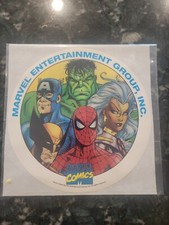 Marvel Entertainment Group 6 Round Sticker 1992 - Spiderman Hulk Wolverine